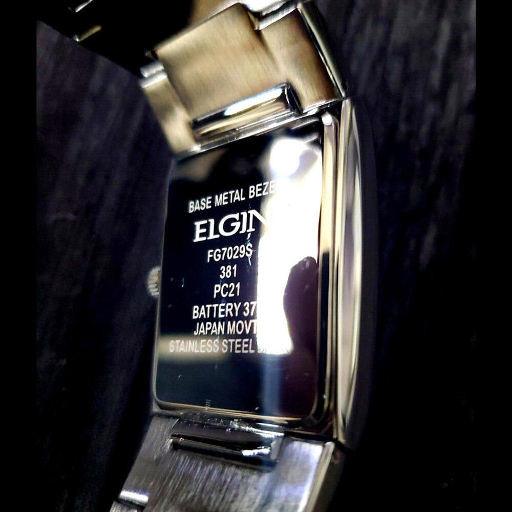 RARE Lord Elgin Gem Paved Tank Watch Plank Diamond‎ Dial - Picture 8 of 11
